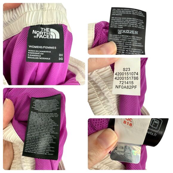 The North Face Jogger Pants Women's Plus 3X Hydrenaline Khaki Purple Windbreaker - Picture 13 of 13